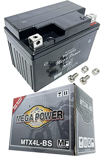 メガパワー バイクバッテリー Today (トゥデイ) 型式 BA-AF61 / JBH-AF67 MTX4L-BS 密閉式 (単品)